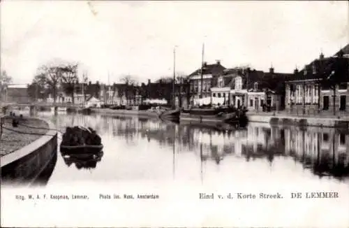 Ak Lemmer Friesland Nederland, Eind van de lange Streek