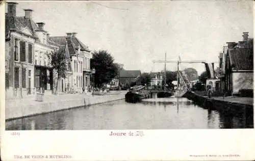 Ak Joure Friesland Nederland, Kanalblick