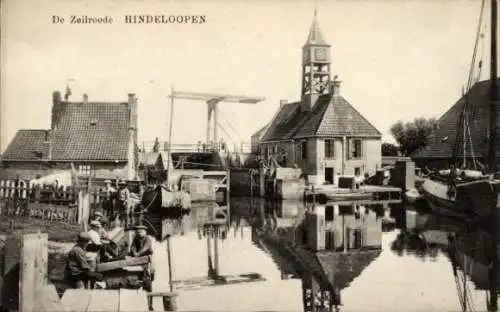 Ak Hindeloopen Hylpen Hindeloope Friesland Nederland, De Zeilroede