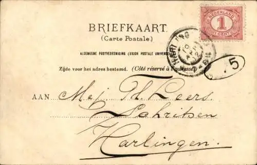 Ak Harlingen Friesland Nederland, Rozengracht