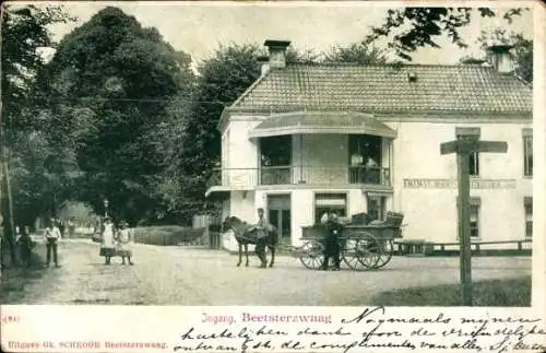 Ak Beetsterzwaag Friesland Niederlande, An der Kreuzung, Gasthaus