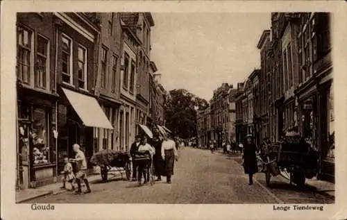 Ak Gouda Zuid-Holland Nederland, Lange Tiendeweg