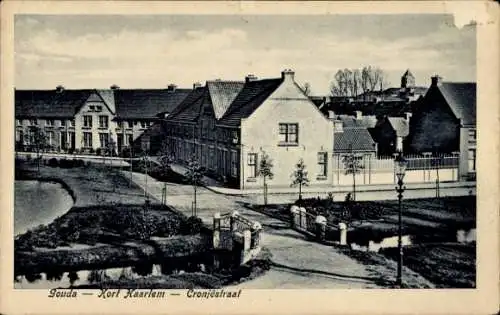 Ak Gouda Südholland Niederlande, Kort Haarlem, Cronjestraat