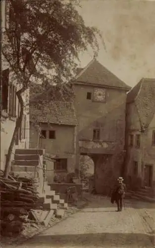 Foto Ak Dilsberg Neckargemünd am Neckar, Blick zum Tor