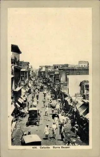 Ak Calcutta Kolkata Kalkutta Indien, Burra Bazaar