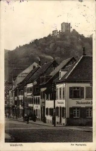 Ak Waldkirch im Breisgau Schwarzwald, Restaurant am Marktplatz