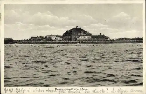 Ak Südstrand Insel Föhr Nordfriesland, Berliner Kinderheilstätte Schöneberg, Gesamtansicht