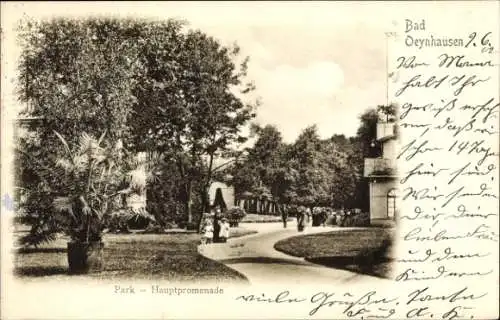 Ak Bad Oeynhausen in Westfalen, Park-Hauptpromenade