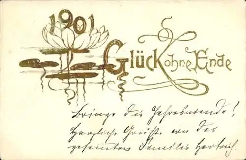 Ak Glückwunsch Neujahr, Glück ohne Ende, 1901