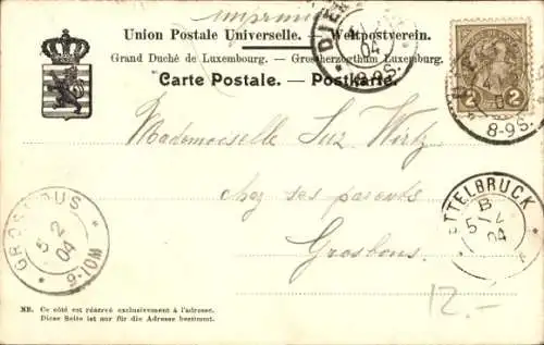 Ak Diekirch Luxemburg, Hotel, Straßenpartie