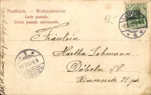 Ak Leipzig, Fleischerplatz zur Messe, Karussell, Straßenbahn