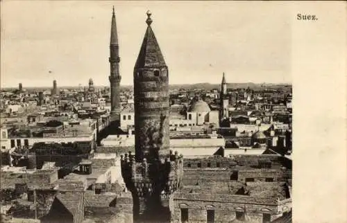 Ak Suez Ägypten, Blick auf die Stadt  Ägypten.