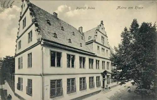 Ak Mainz am Rhein, Vorderansicht des Bischöflichen Palais in Mainz am Rhein