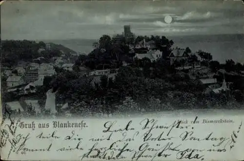 Ak Hamburg Altona Blankenese, Blick vom Bismarckstein