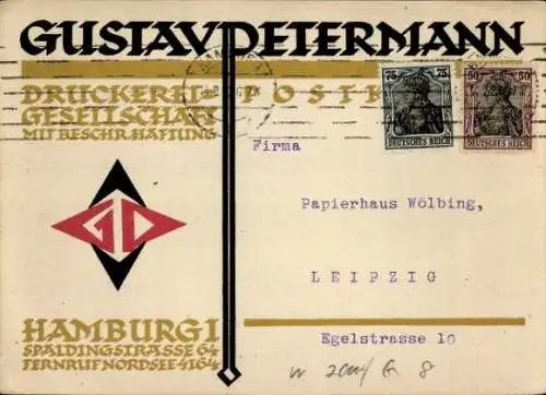 Ak Hamburg Mitte Altstadt, Gustav Petermann, Druckerei-Gesellschaft M. B. H.