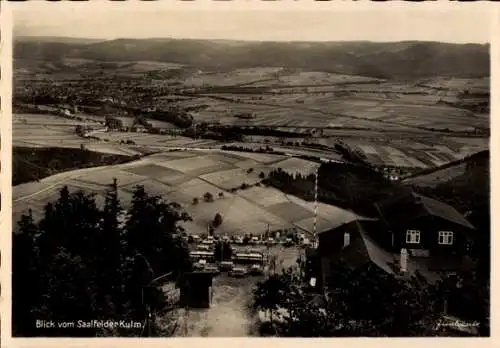 Ak Saalfeld an der Saale Thüringen, Blick vom Saalfelder Kulm, Thüringer Rigi, Berghöhe 481 m