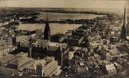 Ak Hamburg Nord Uhlenhorst, Blick auf die Alster