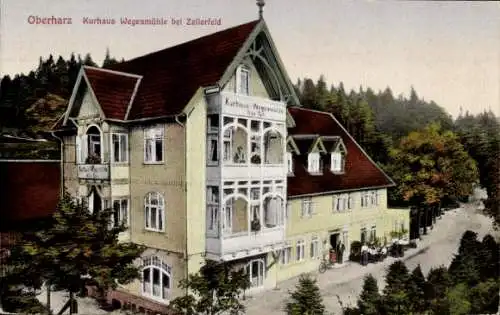 Ak Clausthal Zellerfeld Oberharz, Berggasthaus zum Auerhahn, Oberharz Kurhaus Wegesmühle bei Z...