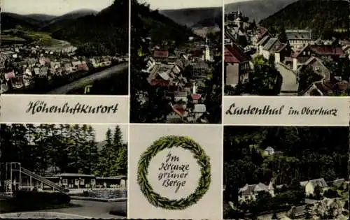 Ak Lautenthal Langelsheim im Oberharz, Mehrere Ansichten von Lautenthal im Oberharz