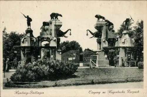 Ak Hamburg Eimsbüttel Stellingen, Eingang zu Hagenbecks Tierpark