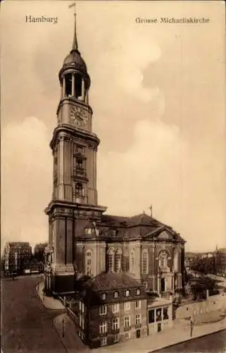 Ak Hamburg Mitte St. Pauli, Seewarte, Große Michaeliskirche