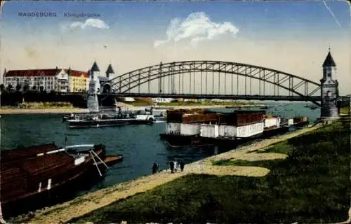 Ak Magdeburg an der Elbe, Königsbrücke