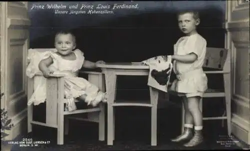 Ak Prinz Wilhelm und Prinz Louis Ferdinand von Preußen, Liersch 2046