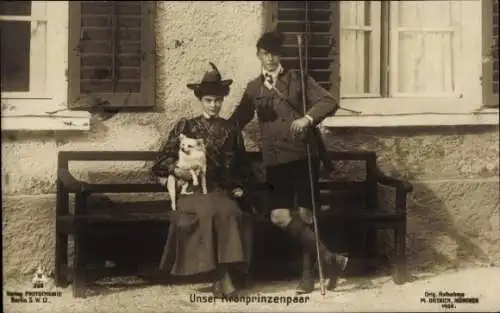 Ak Kronprinz Wilhelm von Preußen, Kronprinzessin Cecilie von Preußen, Spitz