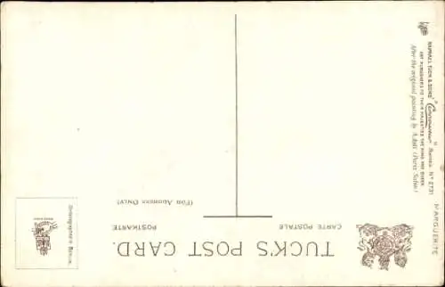 Künstler Ak Asti, Angelo, Portrait einer jungen Frau mit langen brünetten Haaren