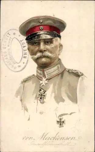 Künstler Ak Generalfeldmarschall August von Mackensen, Portrait in Uniform, Eisernes Kreuz