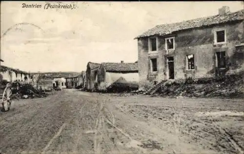 Ak Dontrien Marne, Straßenpartie, I. WK