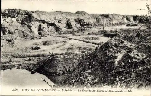 Ak Douaumont Lorraine Meuse, Fort Douaumont, Eingang