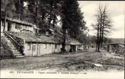 Ak La Harazée Vienne le Château Marne, deutsches Cagnas