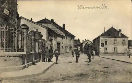 Ak Warmeriville Marne, Straßenpartie, Soldaten