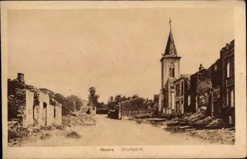 Ak Noers Meurthe et Moselle, Straßenpartie, Kriegszerstörung 1. WK