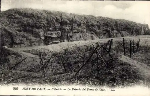 Ak Douaumont Lorraine Meuse, Fort Vaux, Entrada del Fuerte de Vaux