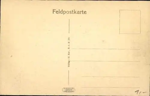 Ak Auberive-sur-Suippes, zerstörte Kirche