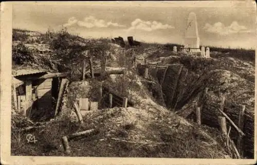 Ak Verdun Maas, Schlacht um Verdun, Schlacht 1916, Denkmal errichtet 1920