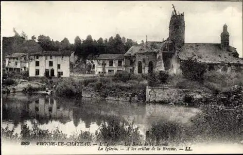 Ak Vienne, das Château Marne, die Kirche, die Ufer der Bresme