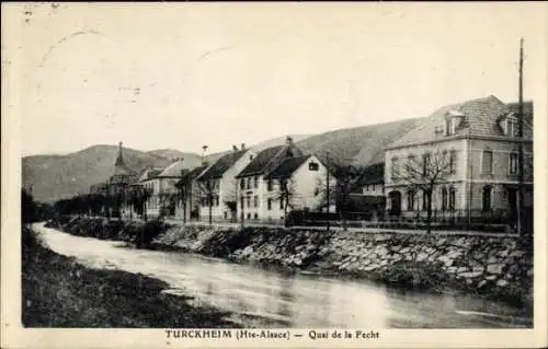 Ak Turckheim Türkheim Alsace Haut Rhin, Quai de la Fecht