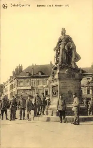 Ak Saint Quentin Calvados, Denkmal des 8. Oktober 1870, Soldaten