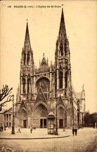 Ak Rouen Seine-Maritime, Kirche St-Ouen