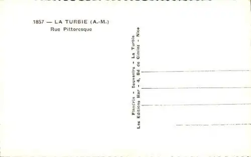 Ak La Turbie Alpes Maritimes, Rue Pittoresque