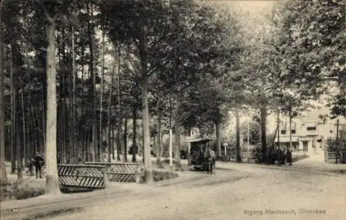 Ak Ginneken Breda Nordbrabant Niederlande, Mastbosch, Eingang, Brücke