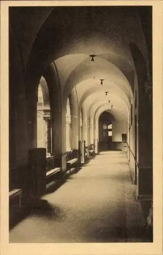 Ak Berlin Schöneberg Friedenau, Innenansicht Königin Luise Schule, Wandelhalle im Erdgeschoss