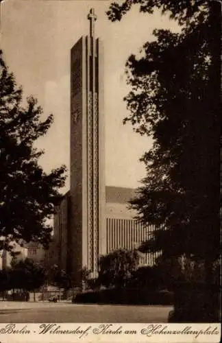 Ak Berlin Wilmersdorf, Kirche am Hohenzollernplatz