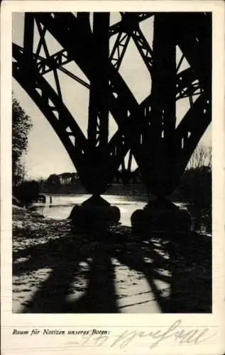 Ak Berlin Spandau, Blick zur Stößenseebrücke, Fluss