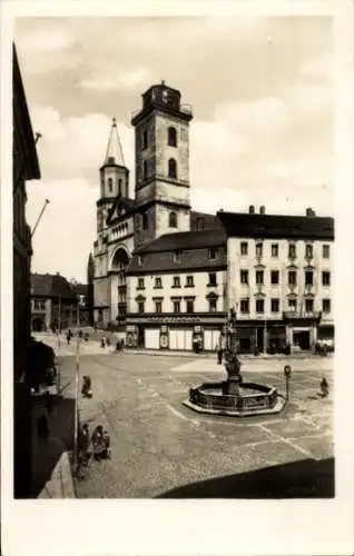 Ak Zittau in Sachsen, Johanniskirche, Rolandbrunnen