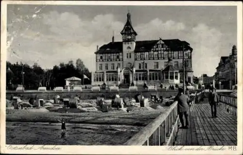 Ak Ostseebad Arendsee Kühlungsborn, Blick von der Brücke