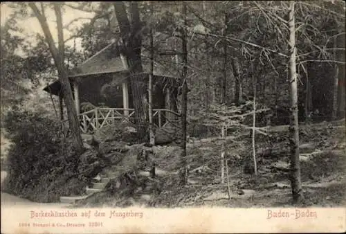 Ak Baden Baden am Schwarzwald, Borkenhäuschen auf dem Hungerberg